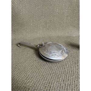 Vintage Canterbury Arts Silent Butler Crumb Catcher Etched Floral Aluminum